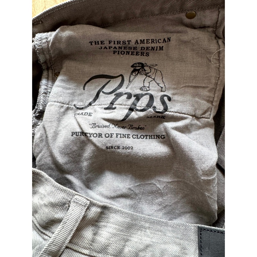 PRPS Mens Gray Acid Wash Denim Jeans Size 38 Bruised Never Broken NWOT - Picture 10 of 15